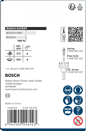 Bosch 38×5 mm EXPERT Sheet Metal Hole Saw.