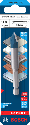 Bosch EXPERT HEX-9 Hard Ceramic Drill Bit 10x90mm.