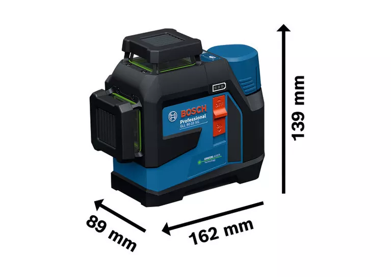 GLL 90-33 XG Bosch GLL 90-33 XG laser leveling tool, green beam.