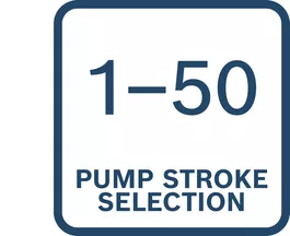 Pump stroke selection
