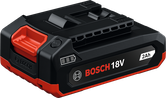 Bosch GBA18V-20 18V 2Ah cordless tool battery.