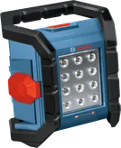 Bosch GLI18V-1500 cordless jobsite light with LED panel.