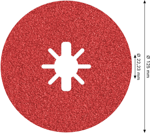 PRO R780 X-Lock Fibre Disc, 125 mm, G36 Bosch PRO R780 X-Lock fibre disc 125 mm G36.