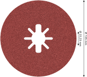 Bosch PRO R780 X-Lock fibre disc 125 mm G120.