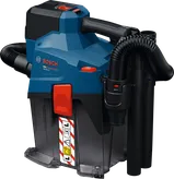 Bosch GAS18V-6LS cordless dust extractor with hose.