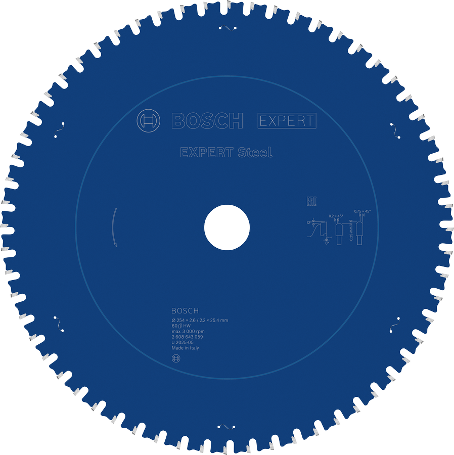 Bosch EXPERT Steel circular saw blade with 60 teeth.