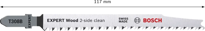 EXPERT Wood 2-side clean T308B Bosch EXPERT Wood 2-side clean T308B jigsaw blade.
