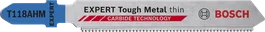 Bosch EXPERT Tough Metal T118AHM jigsaw blade, carbide teeth.