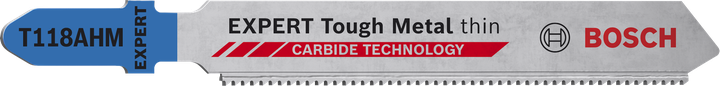 EXPERT Tough Metal thin T118AHM Bosch EXPERT Stainless Steel T118AHM carbide jigsaw blade.