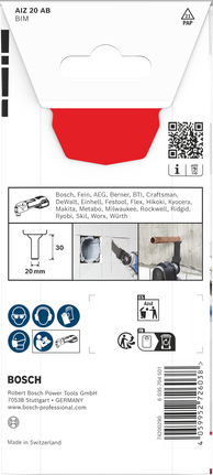 Bosch multi material cutting blade AIZ 20 AB 20×30 mm.