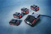 Bosch EXAL18V-160 charger with four 18V Expert batteries.