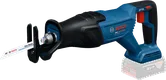 Bosch GSA18V-280 cordless reciprocating saw for metal cutting.