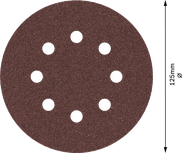 Bosch PRO E466 sanding disc 125mm 8 holes grit 40.