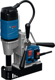 Bosch GBM 38 magnetic core drill for metal drilling.