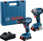 Bosch GDS 18V-350 and GSB 185 combo kit with charger.