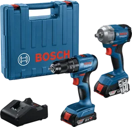 GDS 18V-350 + GSB 185 Combo Bosch GDS 18V-350 and GSB 185 combo kit with charger.