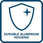 Durable aluminium housing.