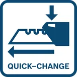 Quick-change knife.