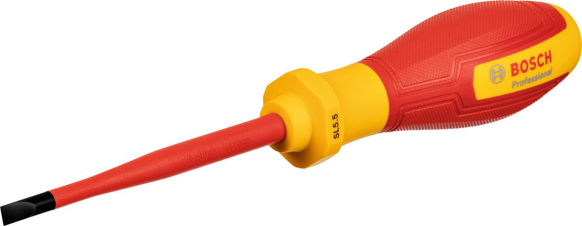 Bosch VDE SL5.5x100 insulated screwdriver for electricians.