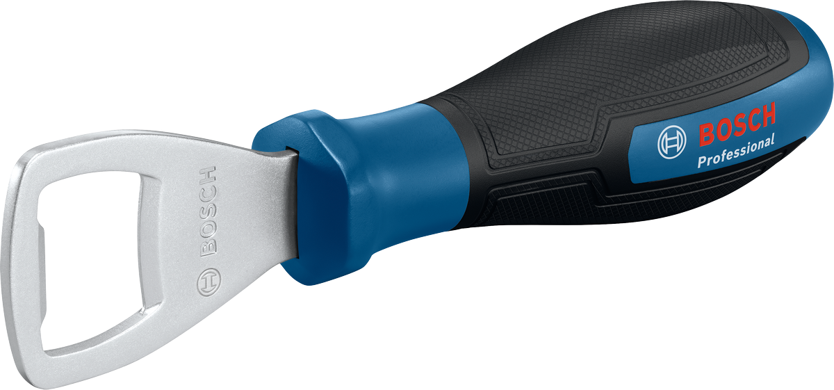 Bosch bottle opener with ergonomic handle.