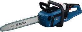 Bosch GKE 18V-40 chainsaw with 8Ah battery.