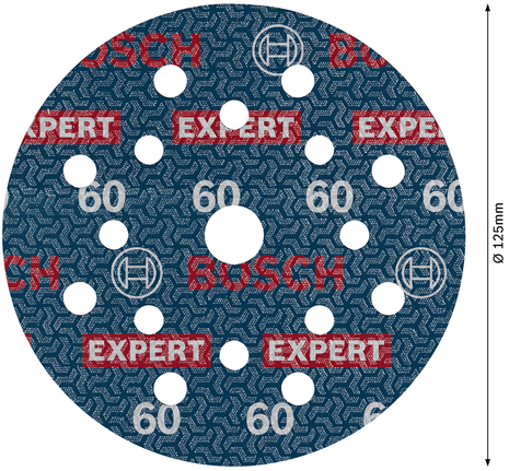 Bosch EXPERT O780 Foil Sanding Disc 125mm G60.