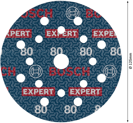 Bosch EXPERT O780 Foil Sanding Disc 125 mm G80.