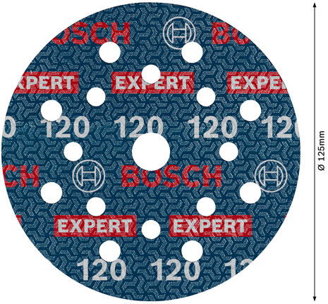 Bosch EXPERT O780 foil sanding disc 125mm G120.