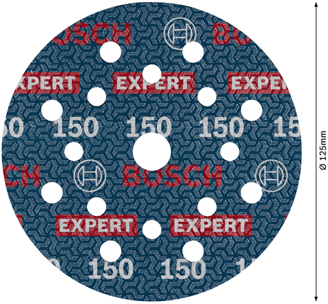 Bosch EXPERT O780 foil sanding disc 125 mm G150.
