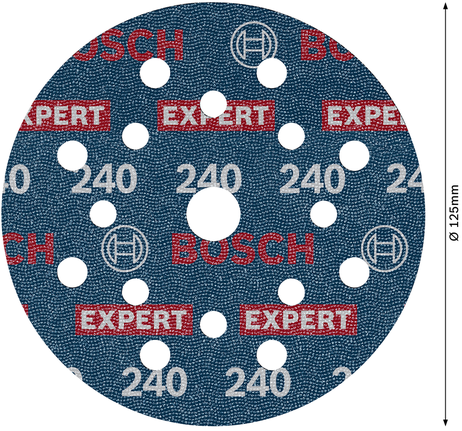 Bosch EXPERT O780 125mm G240 foil sanding disc.