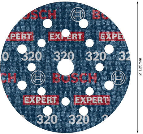 Bosch EXPERT O780 foil sanding disc 125 mm grit 320.