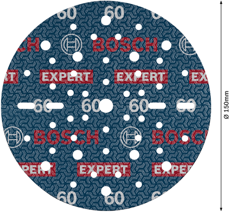 Bosch EXPERT O780 150mm G60 foil sanding disc.