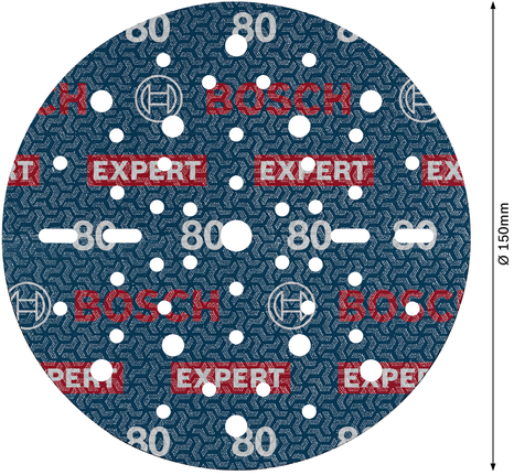 Bosch EXPERT O780 foil sanding disc 150mm G80.
