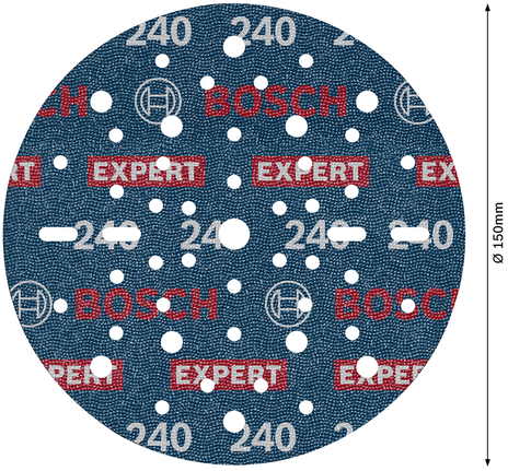Bosch EXPERT O780 150mm G240 foil sanding disc.