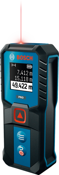 Bosch GLM50-21 laser measure for distance measurement.