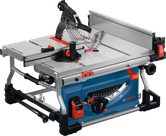 Bosch GTS100-254 table saw with angle adjustment.