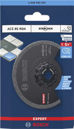 Bosch EXPERT ACZ 85 RD4 diamond grout segment blade, 85 mm.