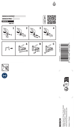 Bosch HT14 handheld tacker accessory instructions.