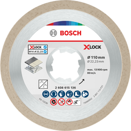 Bosch ceramic cutting disc 110mm X-Lock for tiles.
