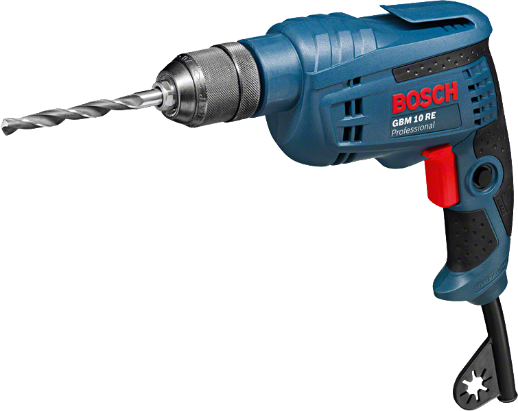 Bosch GBM 10 RE drill with 600W motor.