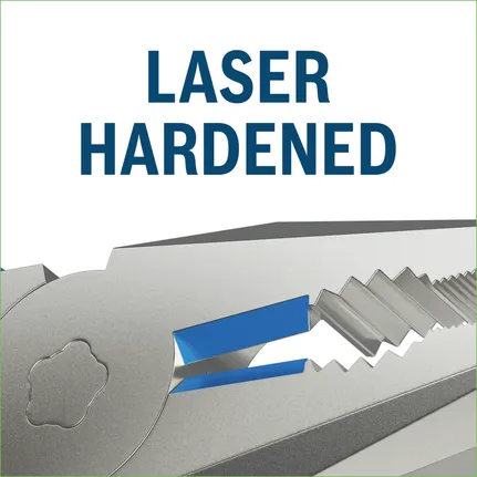 Laser hardened cutting edge.