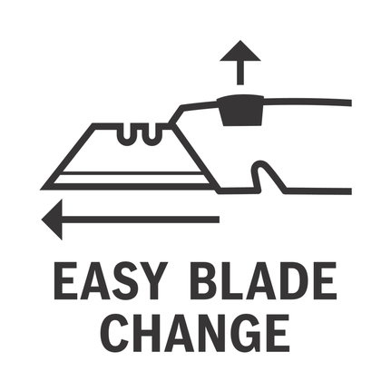 Easy blade change.