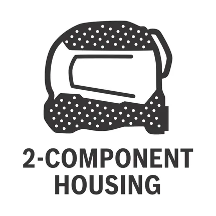 2-component housing.