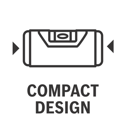 Spirit level compact design.