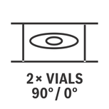Spirit level vials.