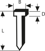 Bosch Nail type 48 schematic with labeled dimensions.