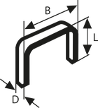 Bosch Flat Wire Staples Type 57/6 for precise fastening.