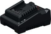 Bosch GAL 18V-40 battery charger with status indicator.