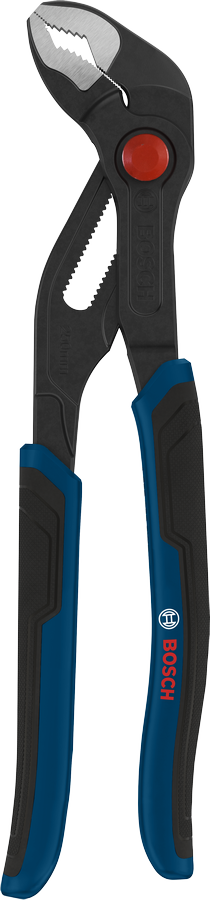 Bosch water pump pliers 250 mm with multi-component handles.