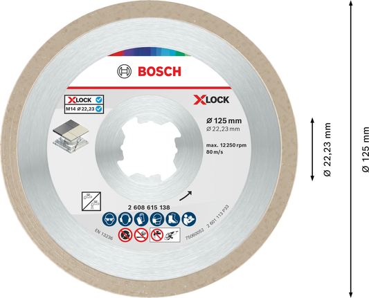 Bosch ceramic cutting disc 125 mm X-LOCK.
